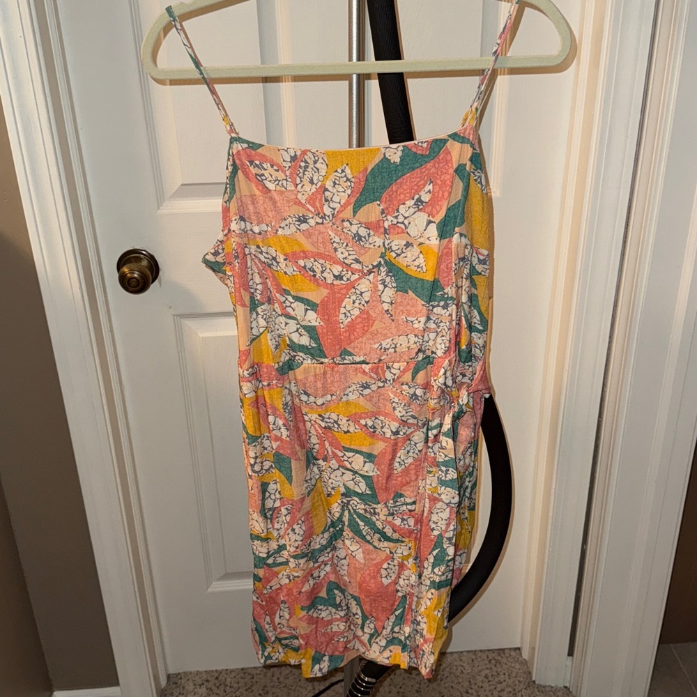 Nine West Pink and Yellow Floral Mini Dress